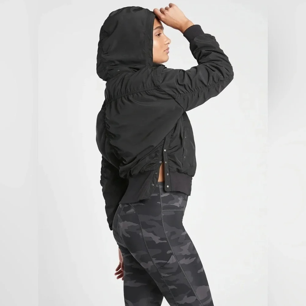 Athleta ( Fall 2019) Point Reyes Black Bomber Jacket Medium